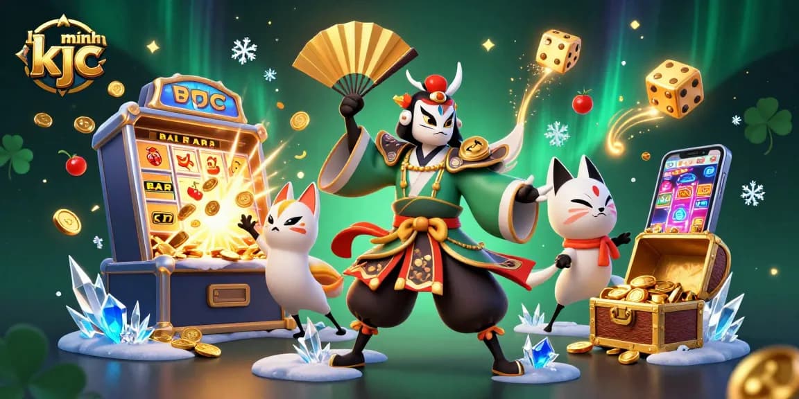 Engage with the vibrant world of liên minh kjc, featuring dynamic casino elements and cultural characters.