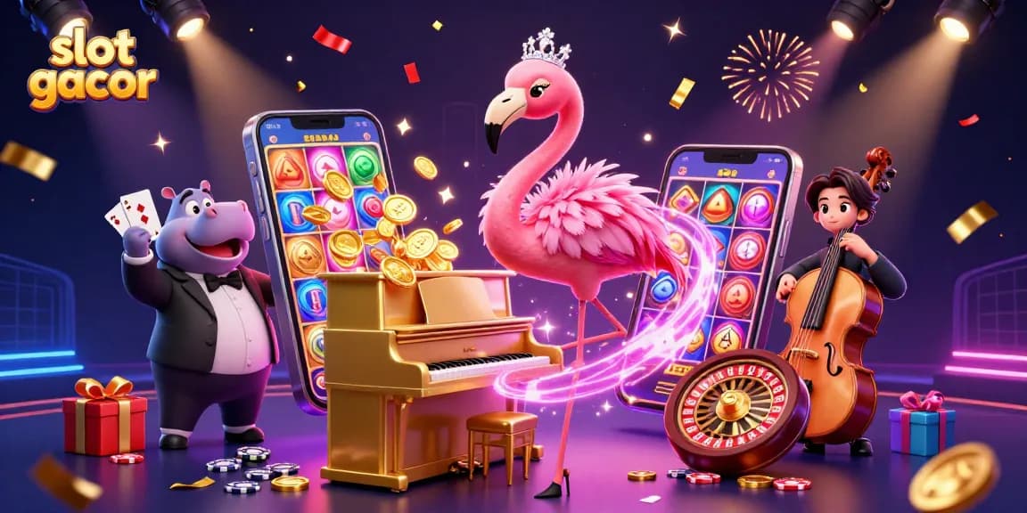 Bermain slot gacor dengan keuntungan tinggi dan jackpot menarik di visual 3D kasino.