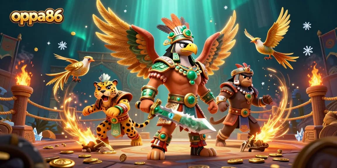 Engage in thrilling gaming adventures with oppa86 in this dynamic casino scene.