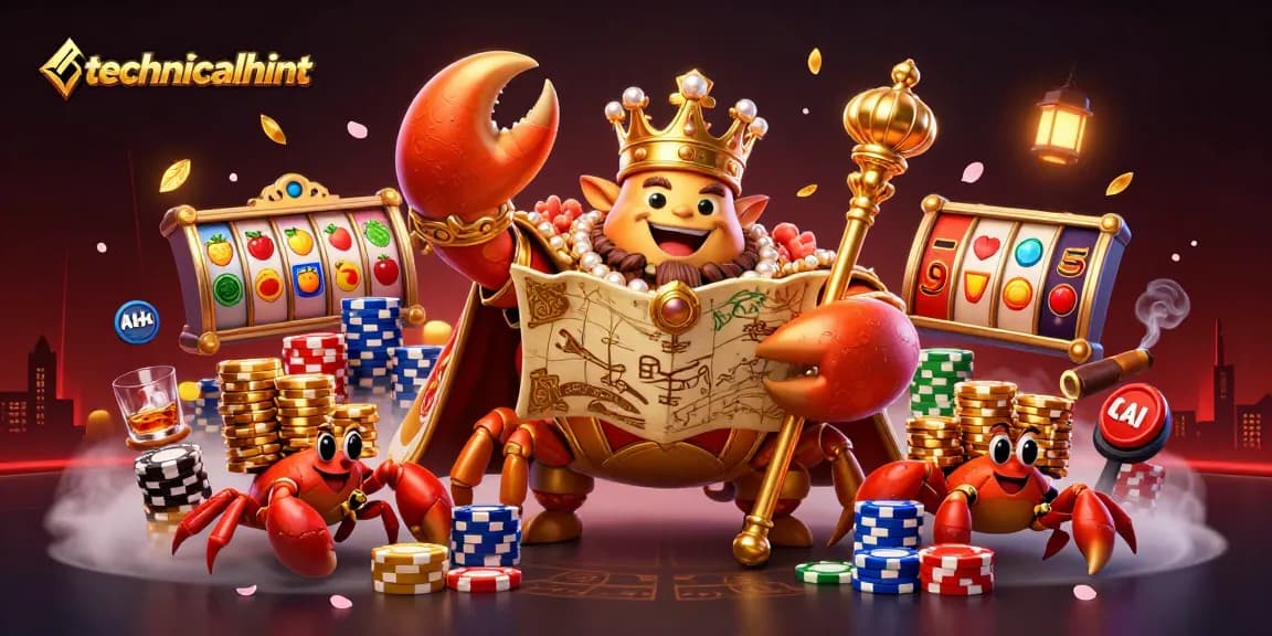 Experience thrilling gameplay with technicalhint in this ultra-detailed casino 3D illustration.