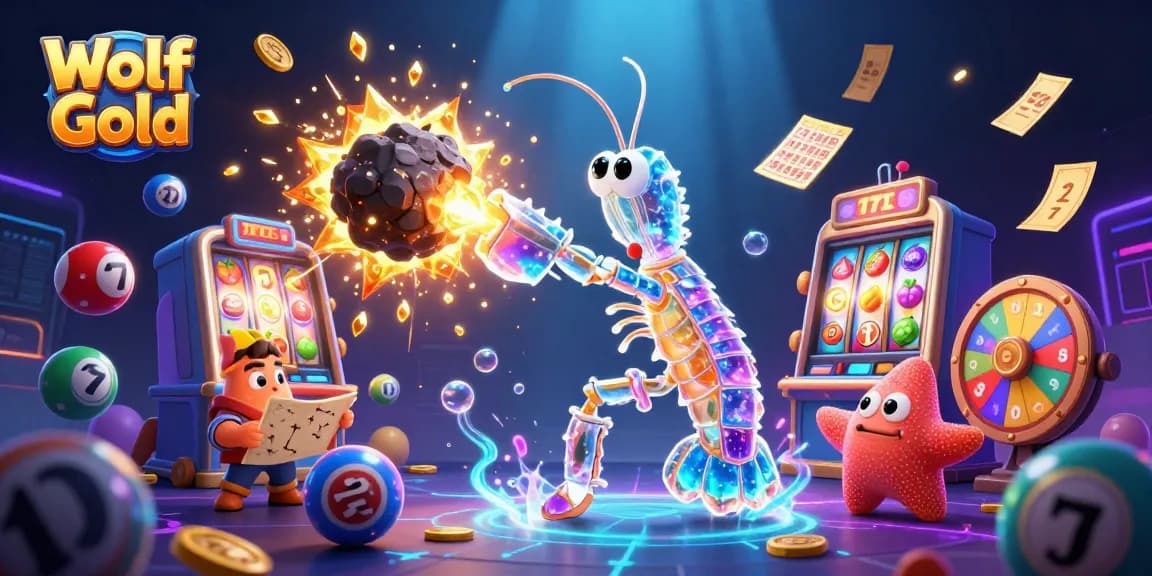 Winning strategies in Wolf Gold slot game with vibrant galactic characters and dynamic casino elements.