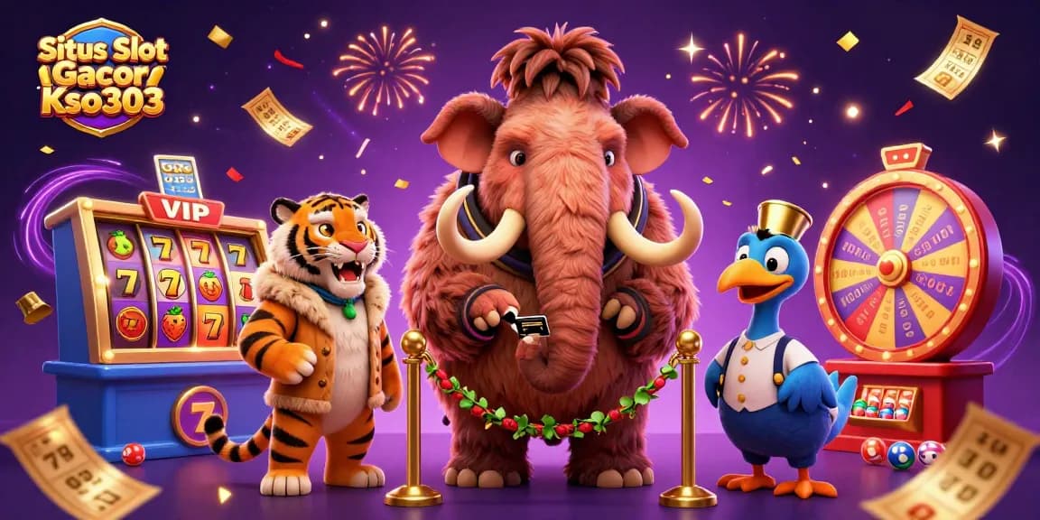 Situs Slot Gacor Kso303 menawarkan pengalaman mengasyikkan dengan bouncer mammoth, tamu VIP harimau, dan doorman burung dodo