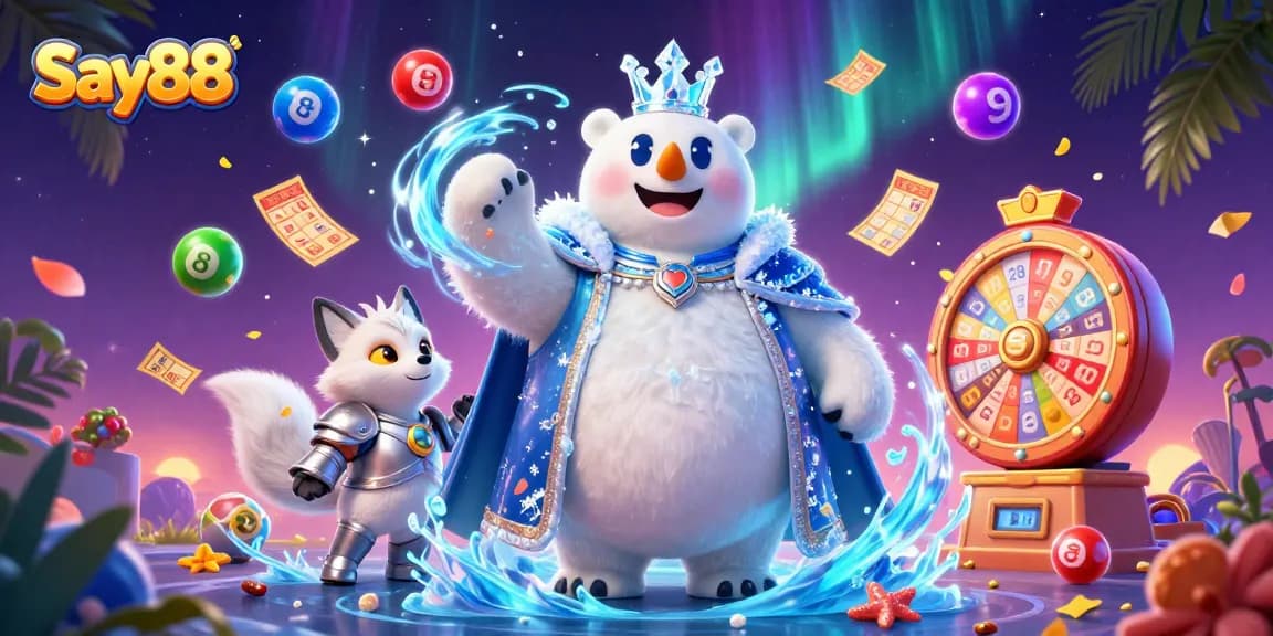 Win big with Say88 at a vibrant casino adventure featuring stunning 3D characters and dynamic game elements.