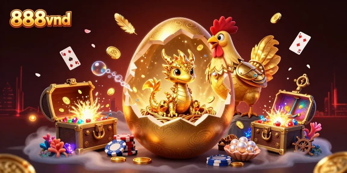Experience thrilling wins with 888vnd's vibrant casino world, featuring golden treasures and captivating gameplay.