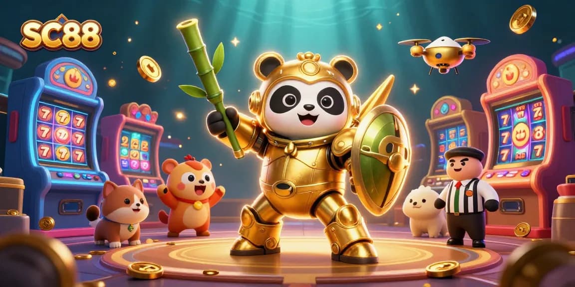 Engage in exciting SC88 jackpot adventures with vibrant casino characters and dynamic gaming elements.