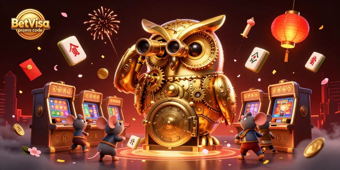 Engage with BetVisa promo code for exclusive casino bonuses amidst an exciting 3D casino scene.