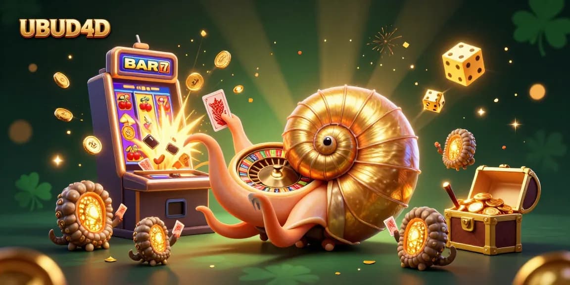 Discover UBUD4D's vibrant slot experiences with a thrilling jackpot explosion from a dynamic gaming scene.