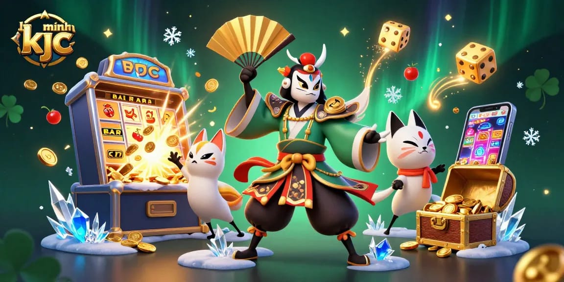 Engage with the vibrant world of liên minh kjc, featuring dynamic casino elements and cultural characters.
