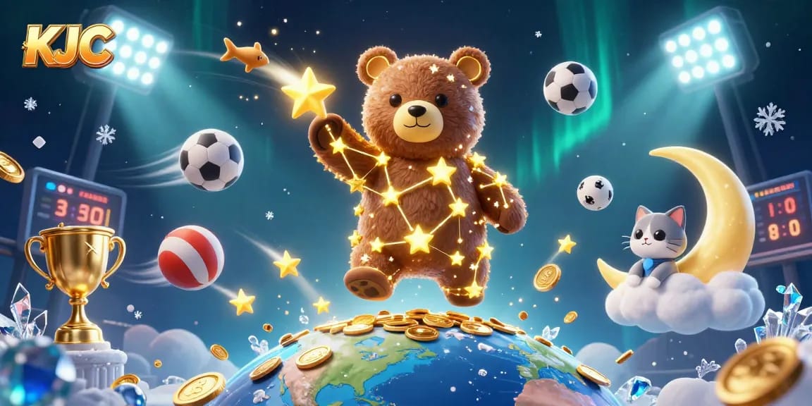 KJC engages players through golden star-themed games in a rich, vibrant online casino atmosphere.