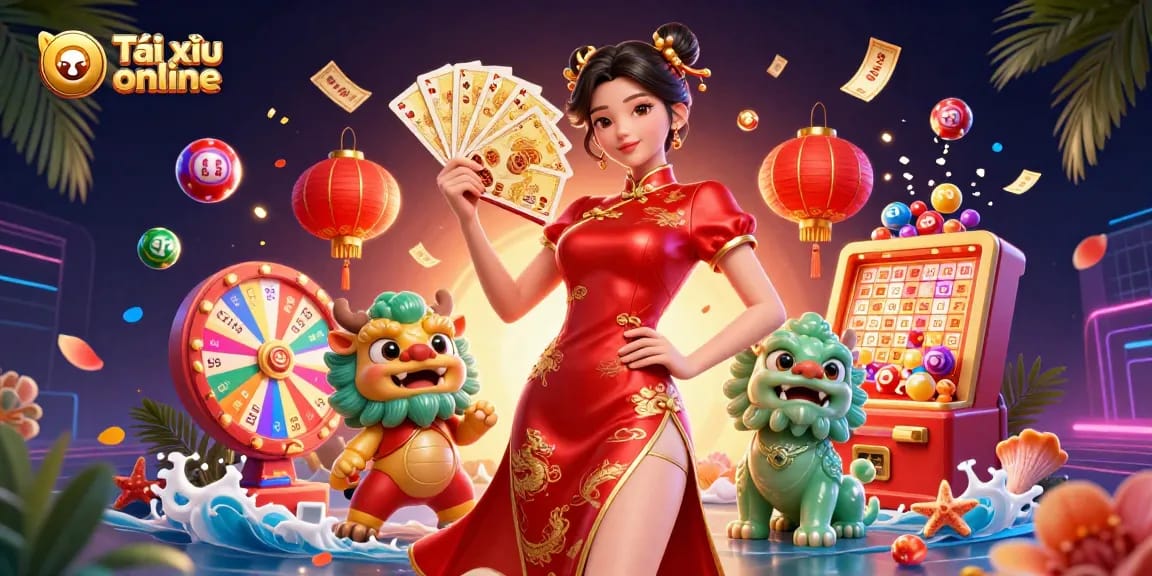 Experience the dynamic Tài xỉu online world with vibrant elements and an engaging atmosphere.