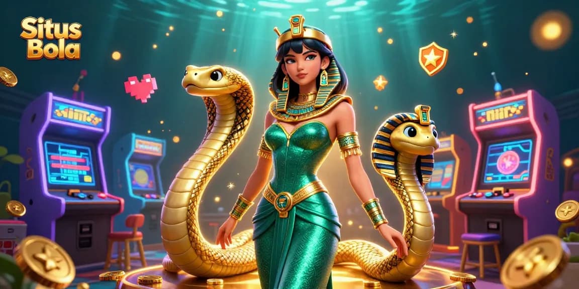 Place bets on Situs Bola with a stunning illustration showcasing a glamorous theme and vibrant elements.