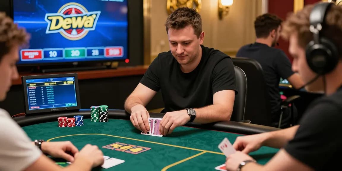 A dynamic view of players engaged in Agen Poker Online, showcasing excitement and strategy in a virtual tournament setting.