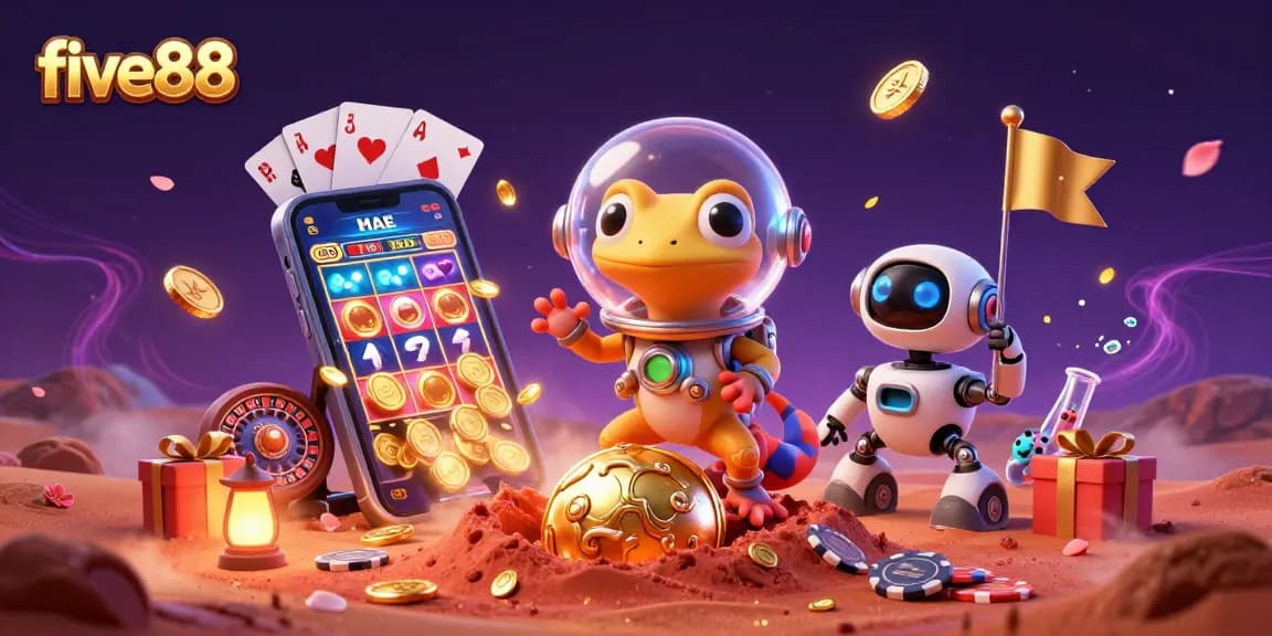 Engage with five88 for thrilling gaming adventures as a Martian gecko discovers a hidden casino.