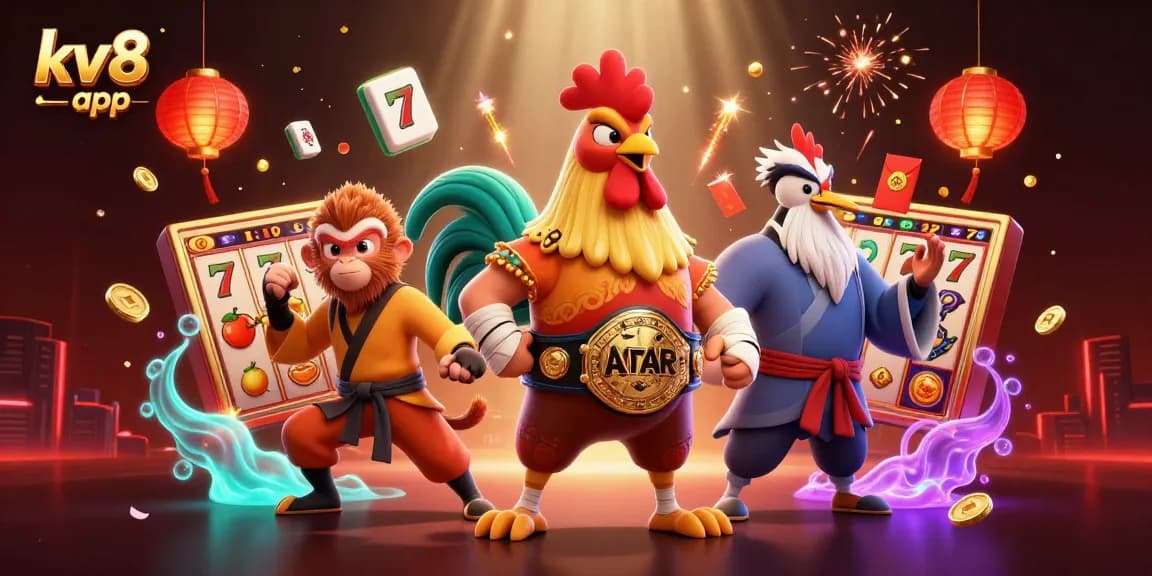 Experience the thrill of gameplay with kv8 app featuring engaging characters and vibrant casino elements.