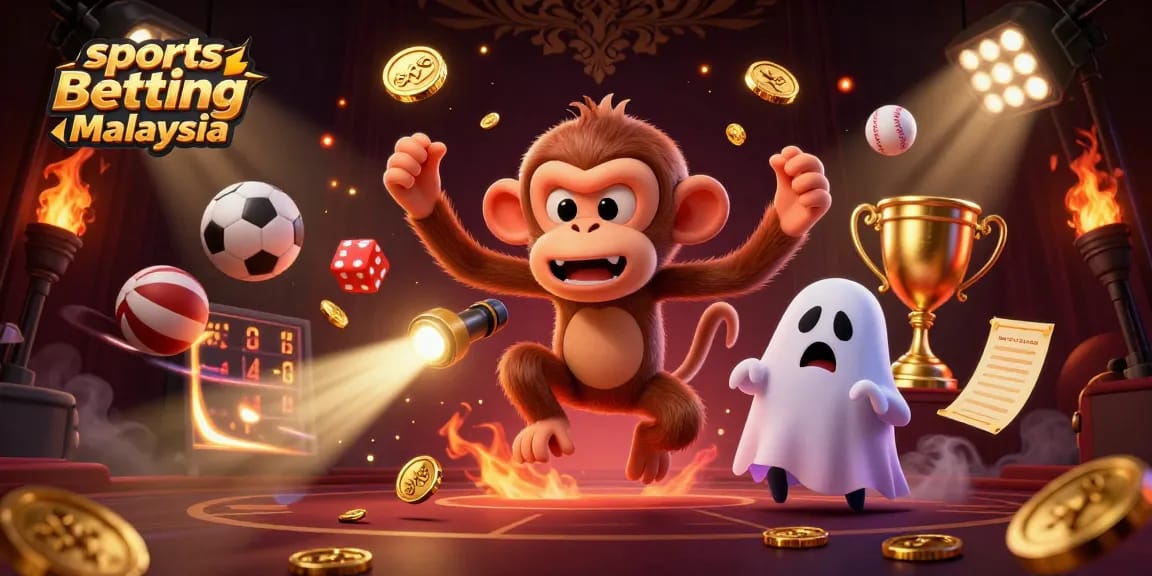 Engage in sports betting Malaysia with lively game elements and dynamic characters in a haunted casino.