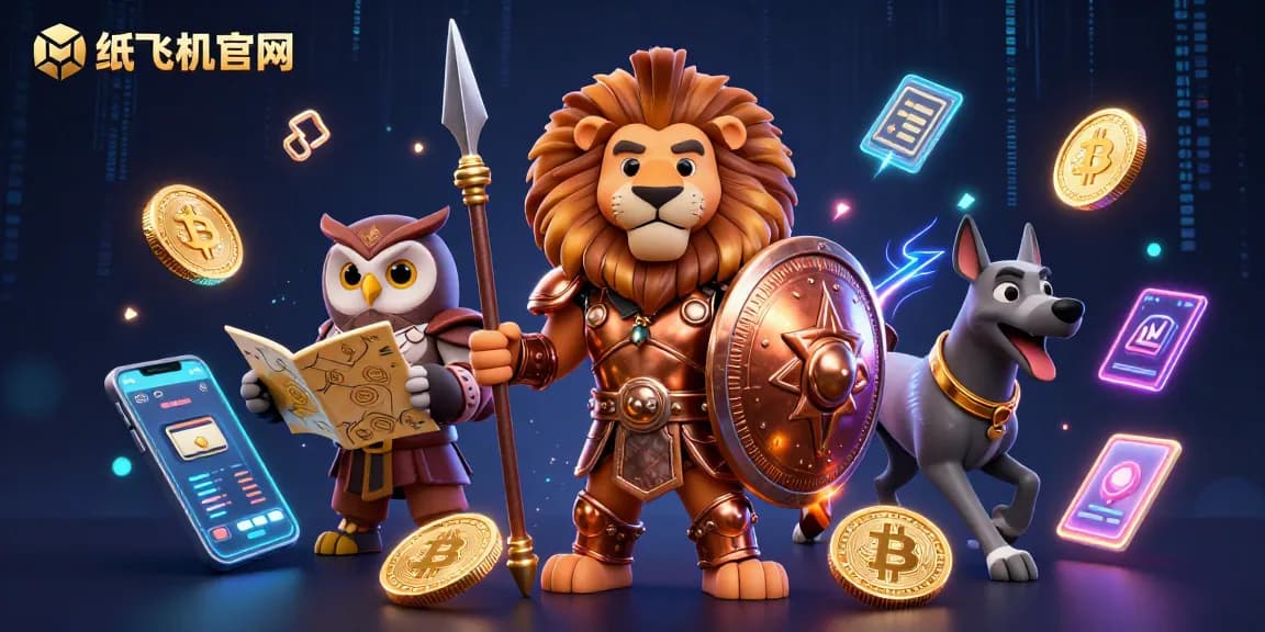 Bet on 纸飞机官网 with a vibrant 3D casino scene featuring a lion, owl, and greyhound.