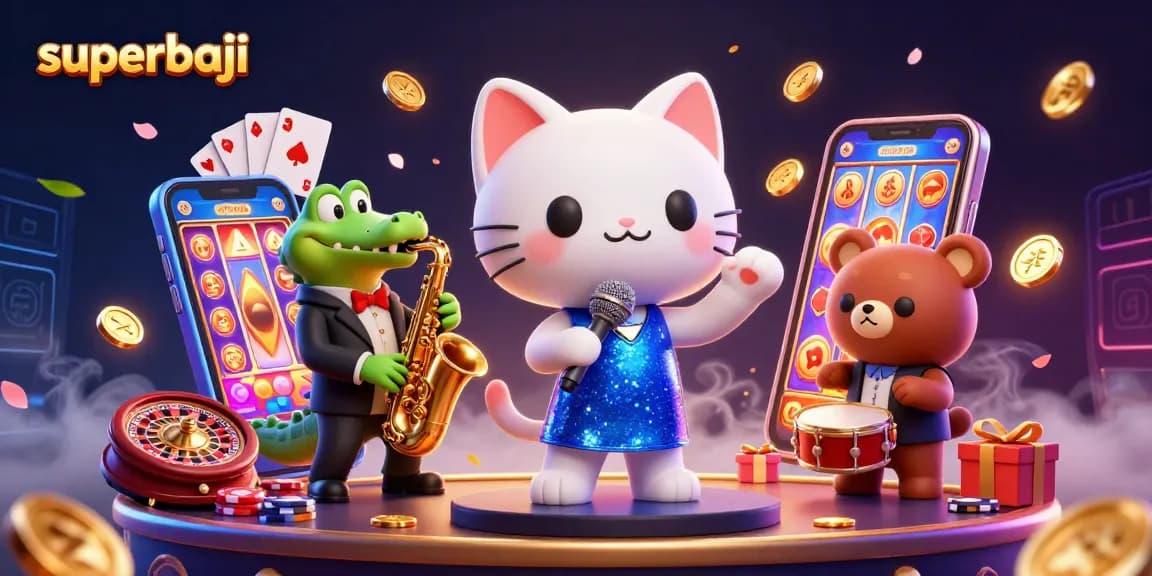Experience the thrilling world of superbaji casino with exciting characters and casino elements.