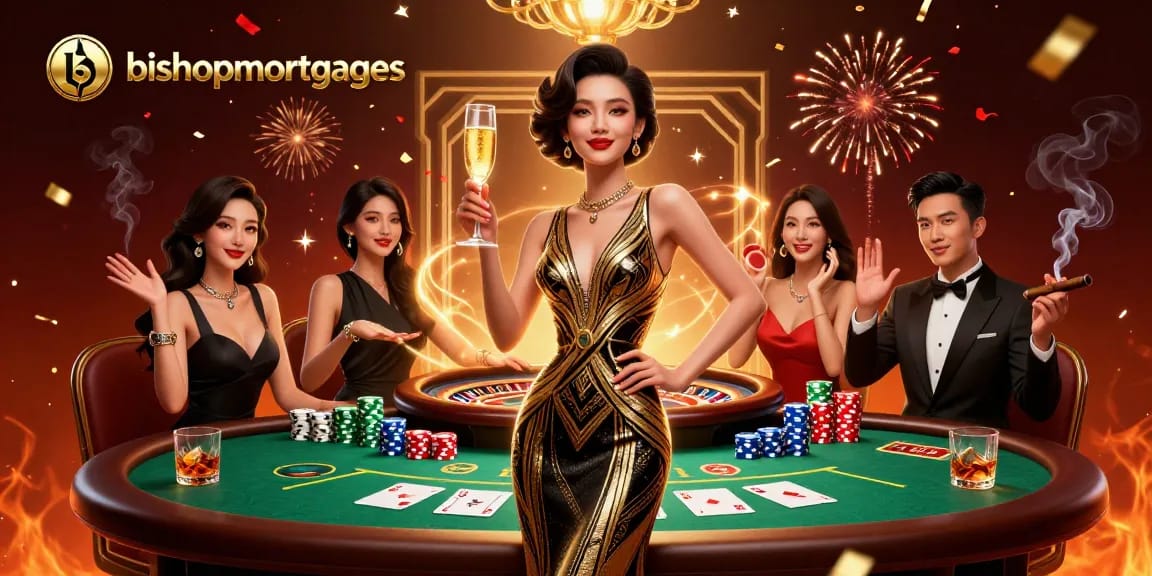 Experience the excitement of gaming with bishopmortgages as elegant characters engage in casino entertainment.
