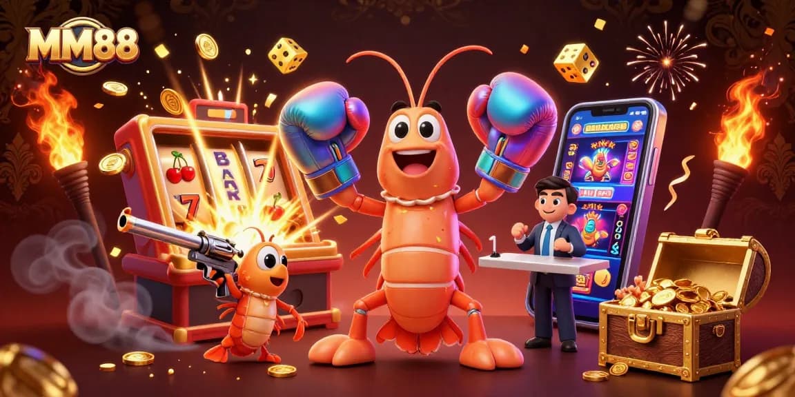 Engage with MM88's exciting casino universe featuring vibrant 3D characters and dynamic gaming elements.