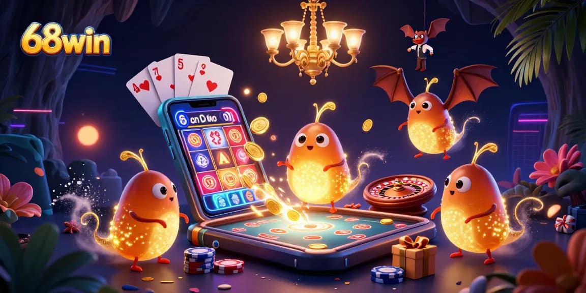 Experience thrilling games at 68win with engaging visuals and dynamic action featuring a bat dealer!