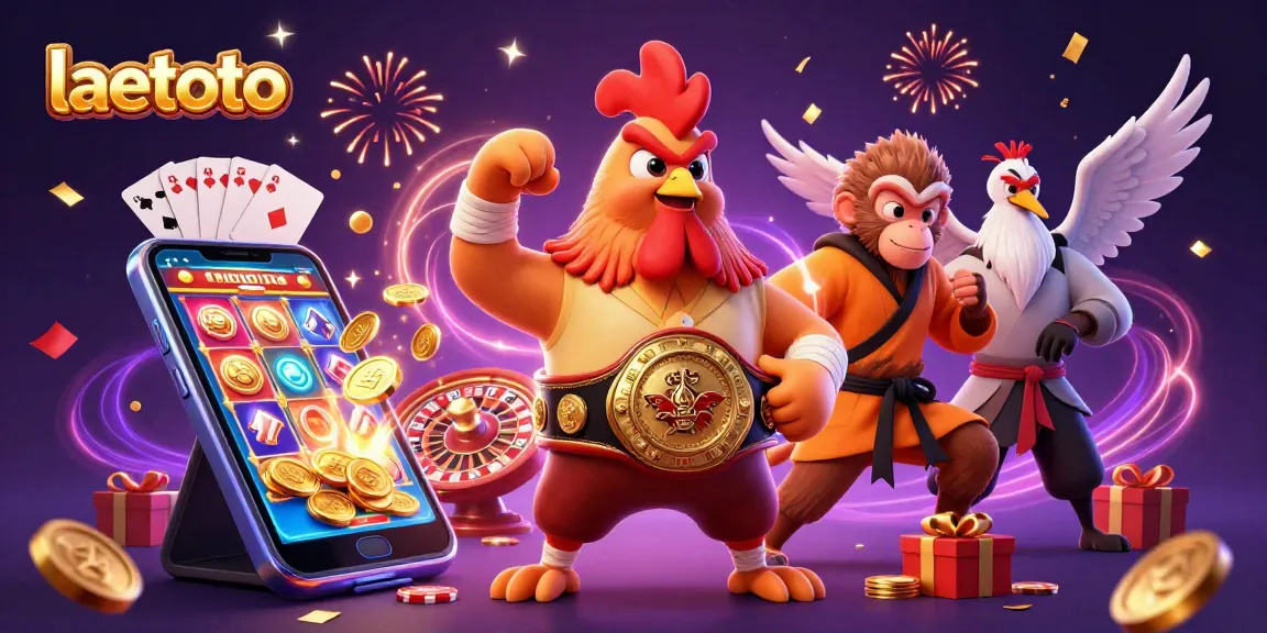 Experience engaging gameplay with laetoto featuring cartoon characters and vibrant slot elements.