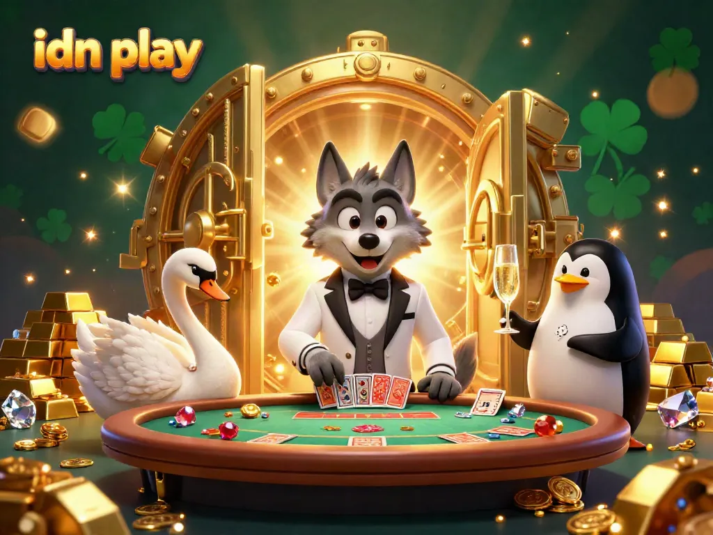Experience the thrill of idn play with stylish characters at a glamorous baccarat table.