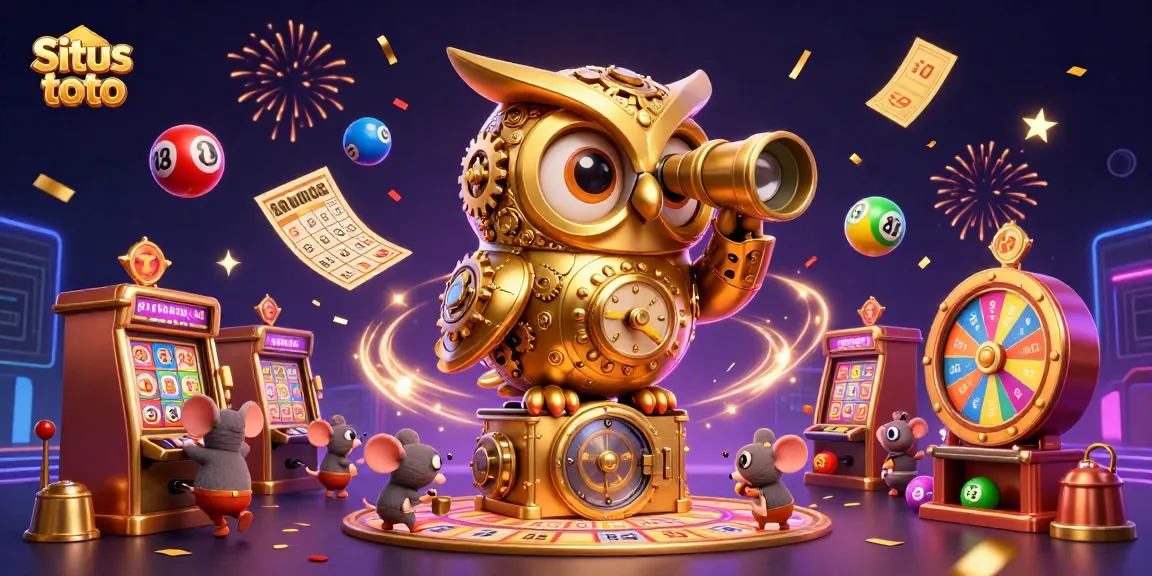 Situs toto showcases an exciting casino atmosphere with dynamic lottery elements and festive visuals.