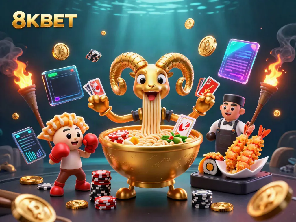 Experience the vibrant 8KBET casino world with fun characters and exciting gaming elements.