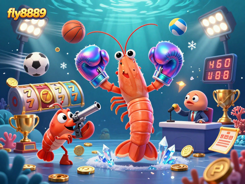 Engage with thrilling slots and jackpots at fly8889 in this vibrant casino scene featuring dynamic game elements.