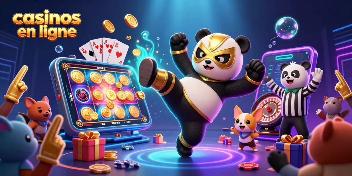 Experience thrilling adventures at casinos en ligne with a whimsical 3D illustration of animated characters.