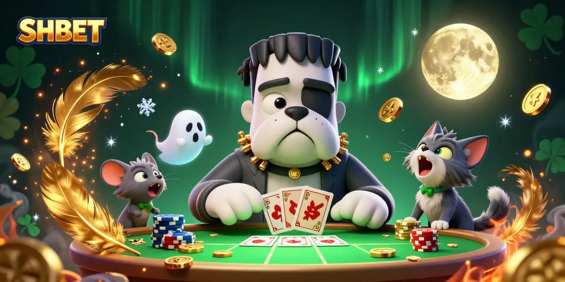 Engage in thrilling SHBET card games with a spooky atmosphere and captivating 3D characters.