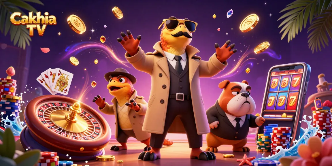 Cakhia TV introduces a lively scene with raptors in disguise at a casino VIP lounge.