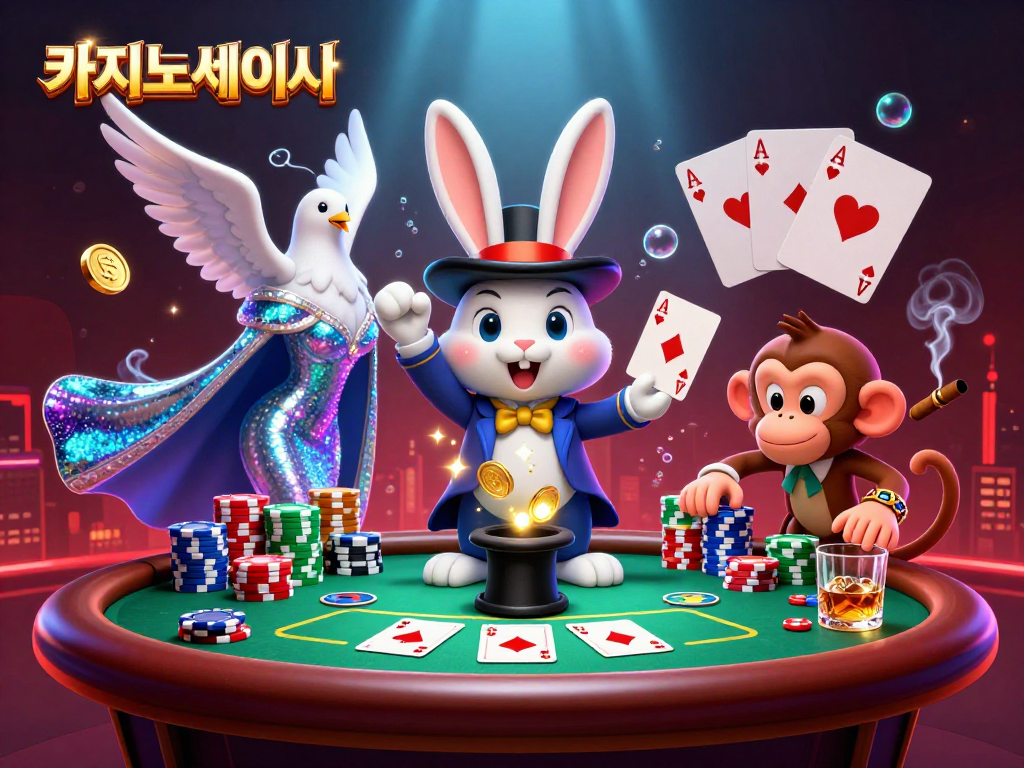 카지노사이트에서 마법처럼 금화와 포커칩이 넘치는 흥미진진한 장면을 포착