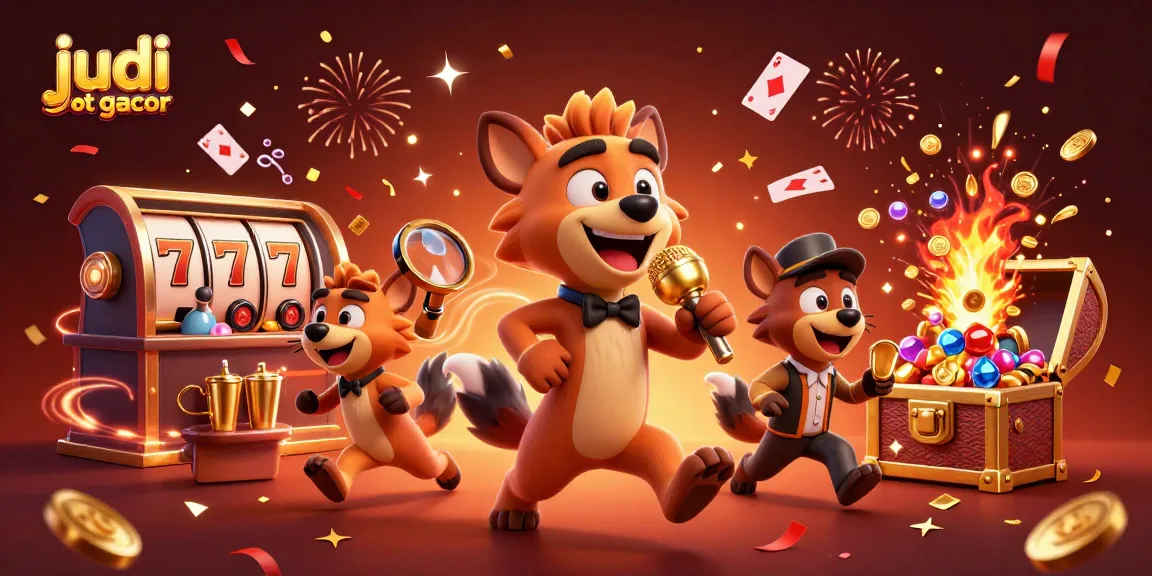 Mainkan judi slot gacor dengan suasana kasino yang penuh warna dan karakter lucu