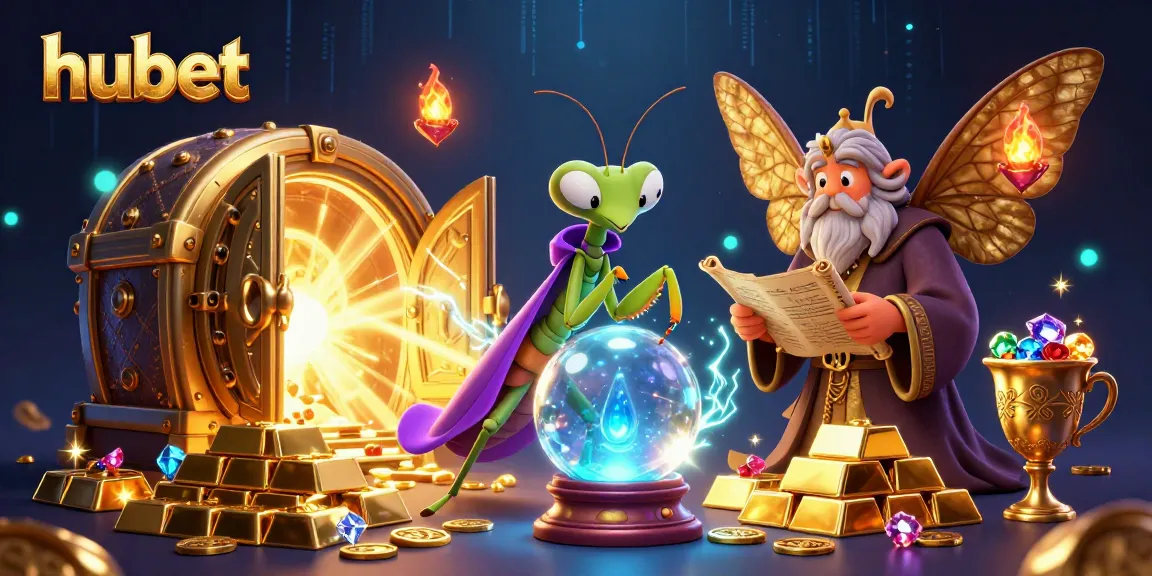 Experience the thrill of hubet with our mystical fortune teller and treasures in a vibrant casino world.