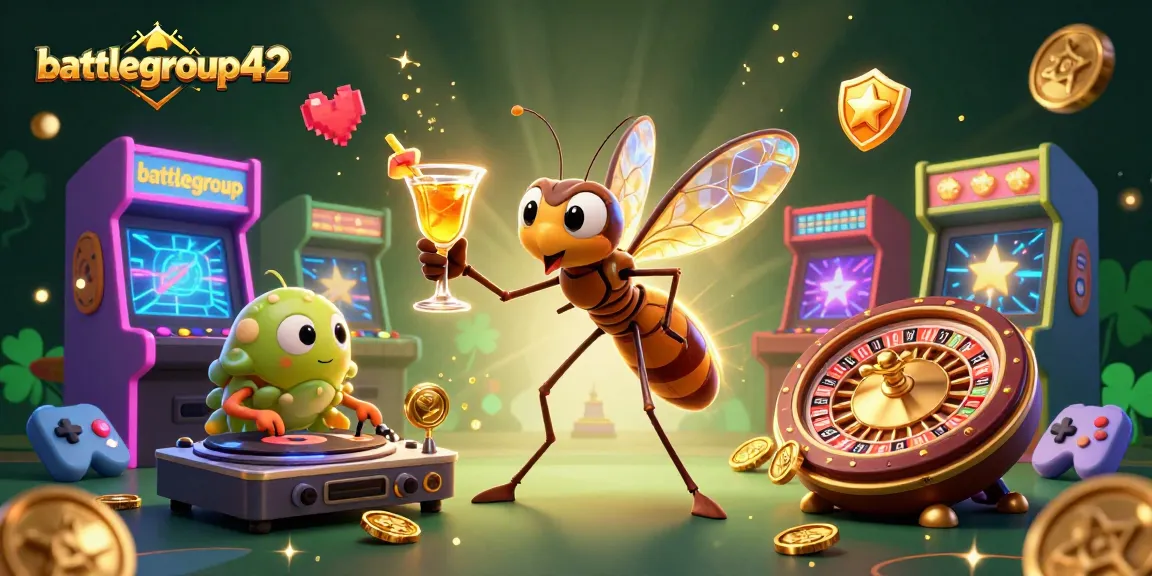 Experience betting excitement with battlegroup42's unique casino scene featuring vibrant gaming characters.