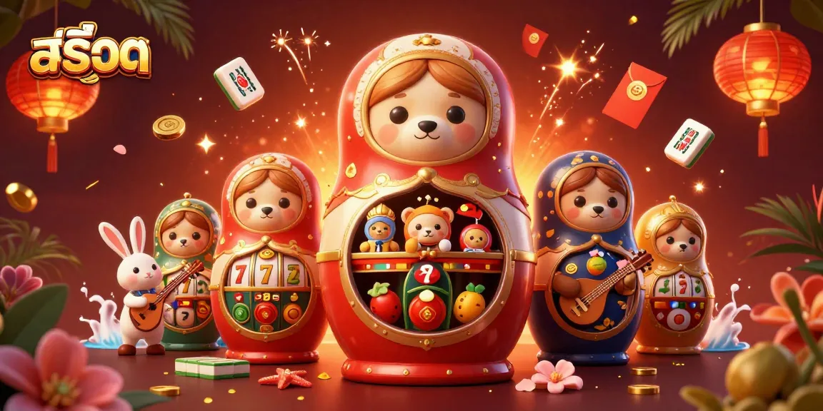 Engage in exciting สล็อต gameplay with vibrant bears and casino elements in this dynamic illustration.