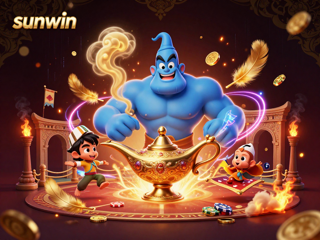 Experience thrilling gameplay with sunwin as a genie creates a magical casino atmosphere.