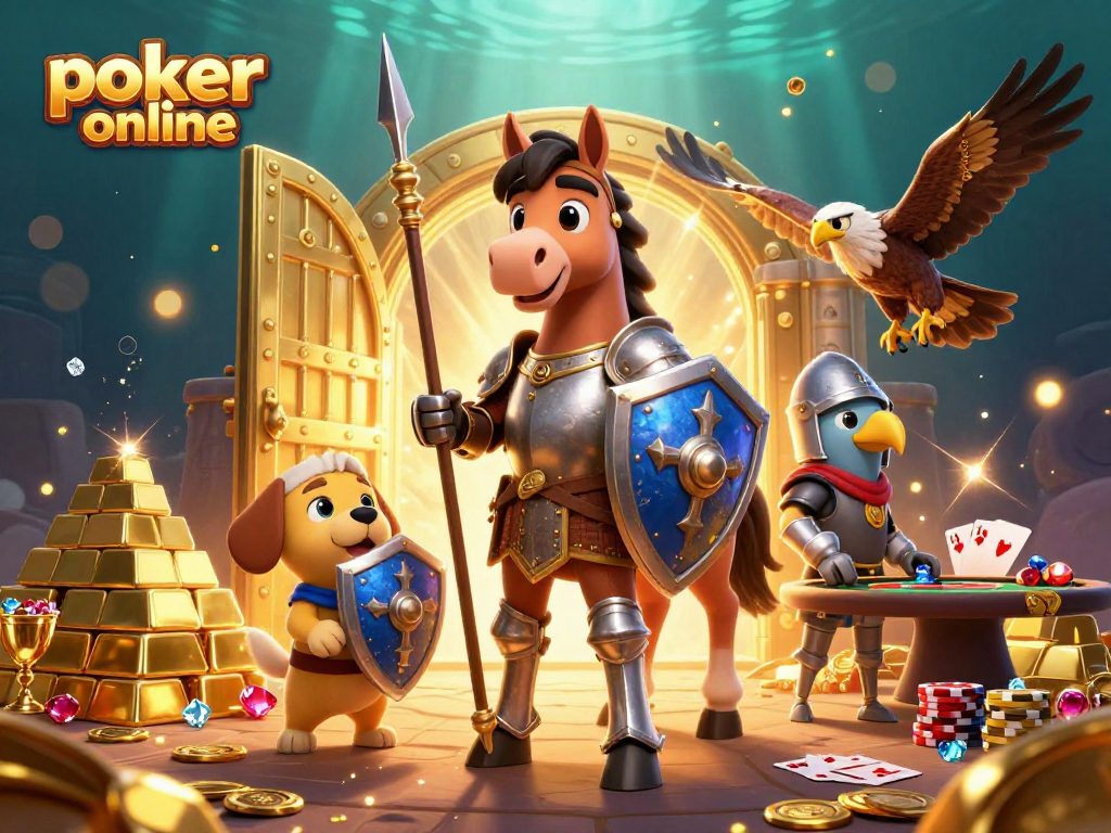 Penuhi meja poker online dengan tumpukan chip dan tangan royal flush yang menegangkan.