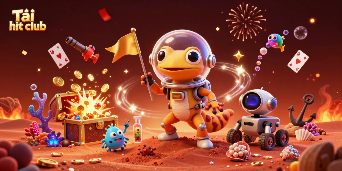Experience the thrilling world of gambling as you tải hit club with a vibrant Martian scene, bursting with colorful casino elements.