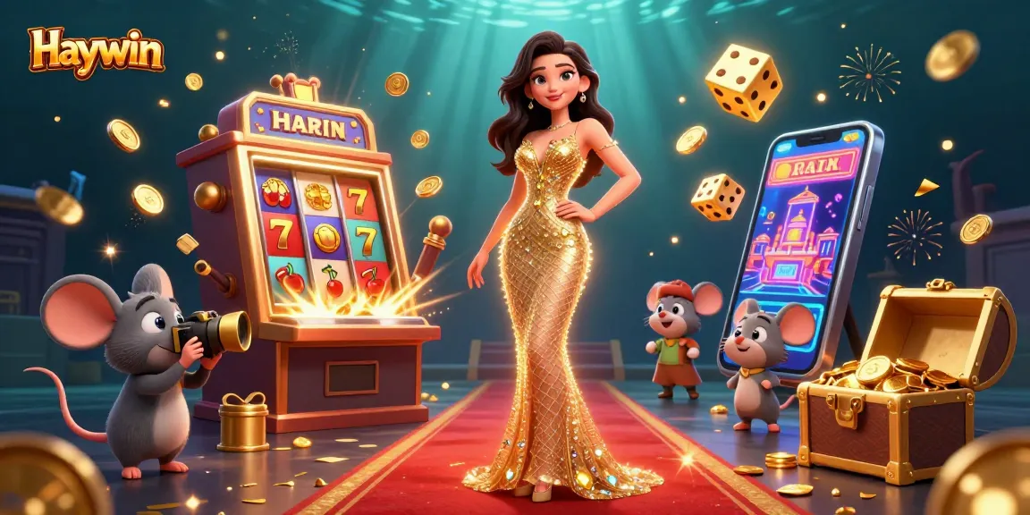 Experience big wins at Haywin with vibrant, dynamic 3D casino gaming illustration