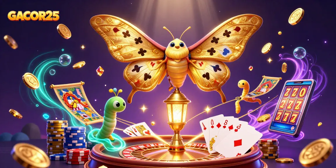 Experience the thrill of GACOR25 with a vibrant, detailed 3D illustration showcasing casino magic.
