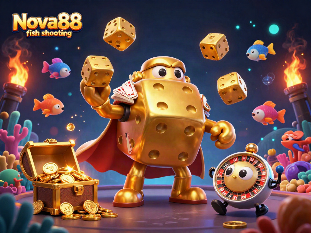 Engaging Nova88 fish shooting game scene featuring colorful sea creatures and dynamic gameplay.