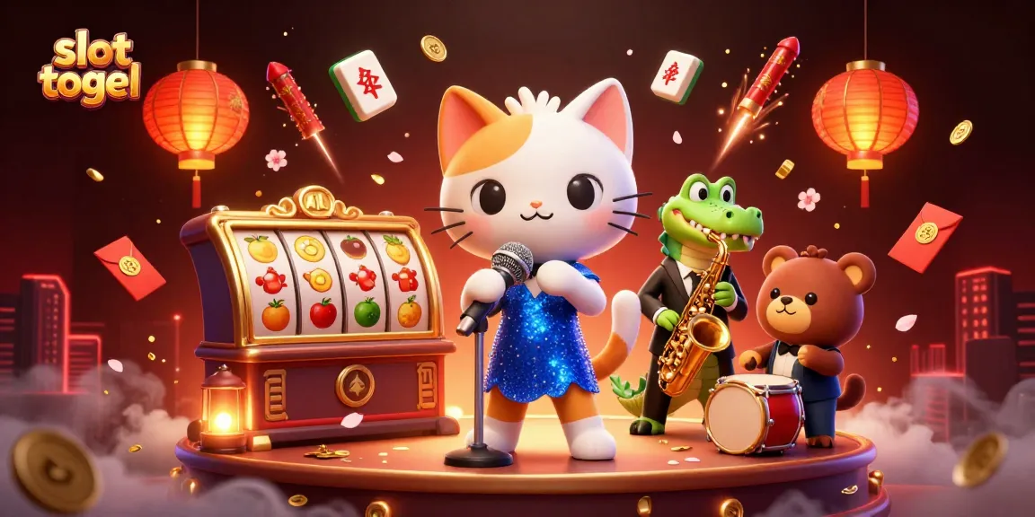 Join the excitement as you play slot togel with vibrant characters and casino elements!