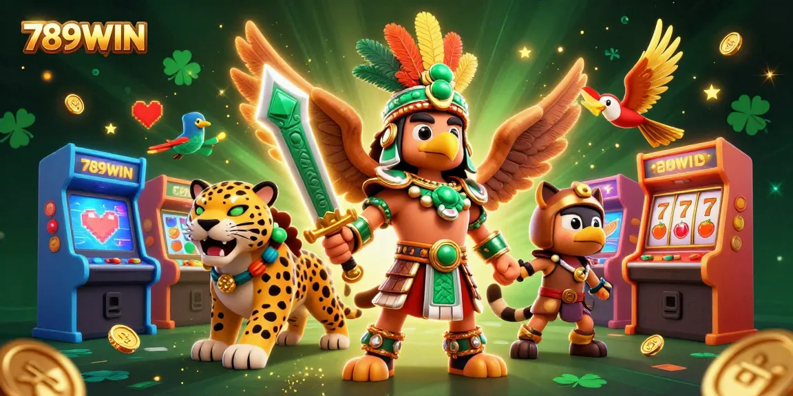 Transform your luck with 789WIN in this vibrant 3D casino adventure illustration.