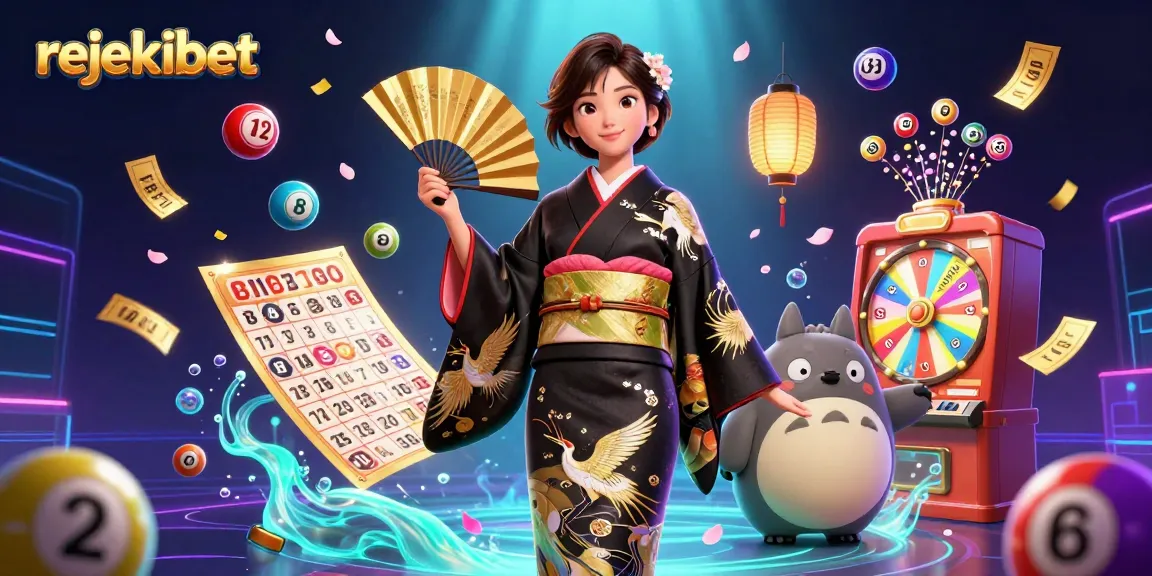 Play dynamic games with rejekibet, featuring a glamorous casino scene filled with vibrant action and gambling elements.