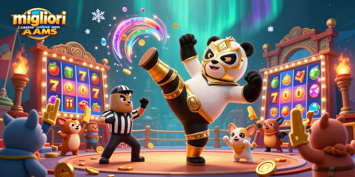 Interagisci con i migliori casino online non AAMS attraverso un'illustrazione digitale 3D vivace che mostra una scena di gioco animata.