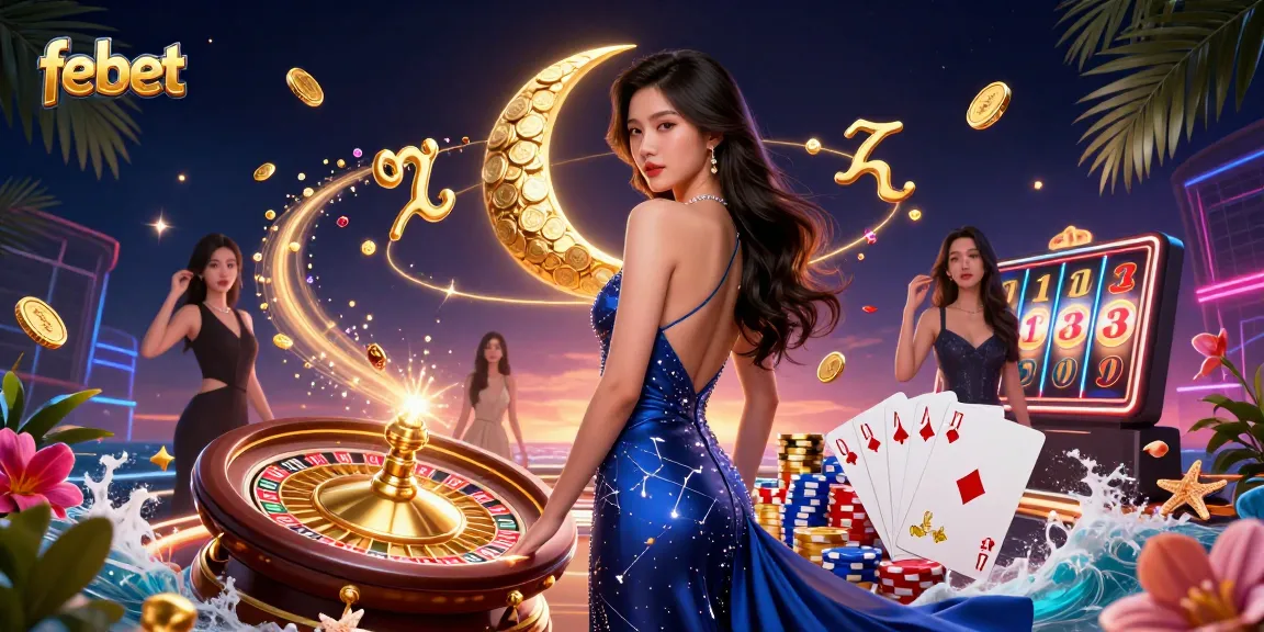 Experience febet's exciting casino action with dynamic 3D characters and vibrant game elements.