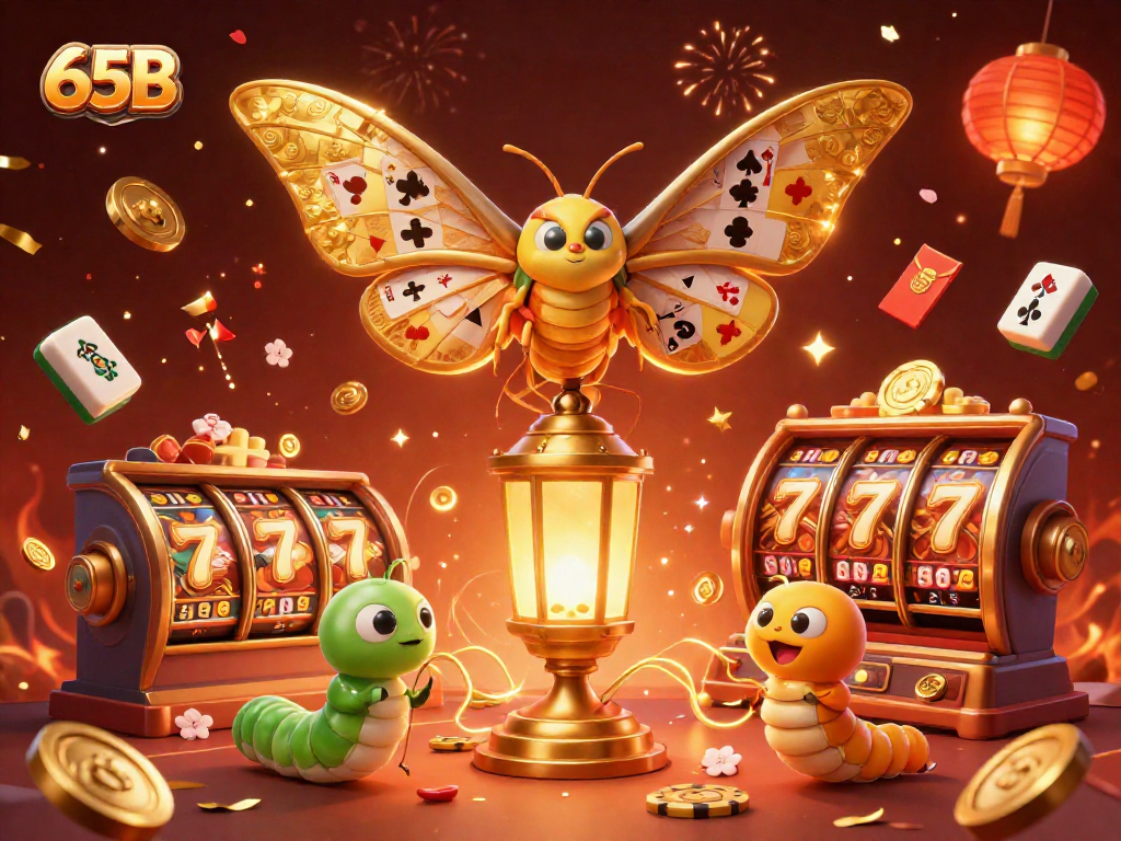 Aposte no 65B e descubra a beleza de um cassino vibrante com elementos de jogos e celebrações.