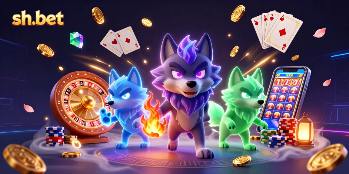 Experience sh-bet's thrilling gameplay with dynamic visuals of winning slots and immersive gaming.